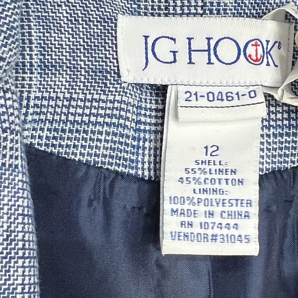 JG HOOK Blue Print Blazer Jacket Size 12 - Picture 3 of 6